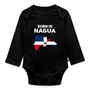 Dominikanische Republik - Baby Bio-Langarm-Body - Schwarz - Vorne