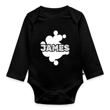 Cadeau James - Body Bébé bio manches longues - noir - Devant