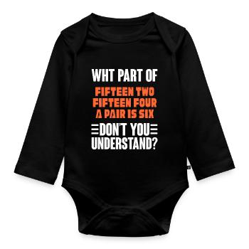 What part of fifMotiven two don't you understand - Baby Bio-Langarm-Body - Schwarz - Vorne