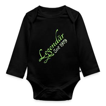 Legendary 1979 - Baby Bio-Langarm-Body - Schwarz - Vorne