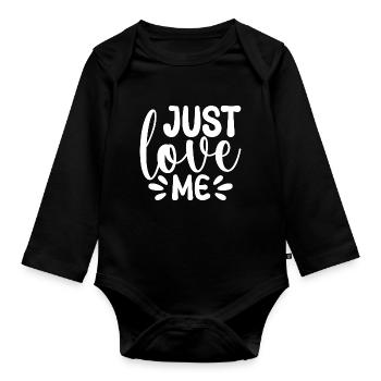 Just Love Me - Baby - Baby Bio-Langarm-Body - Schwarz - Vorne