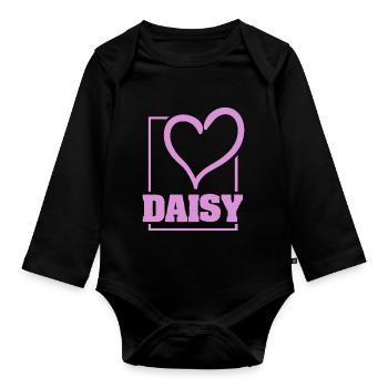 Épouser Daisy - Body Bébé bio manches longues - noir - Devant