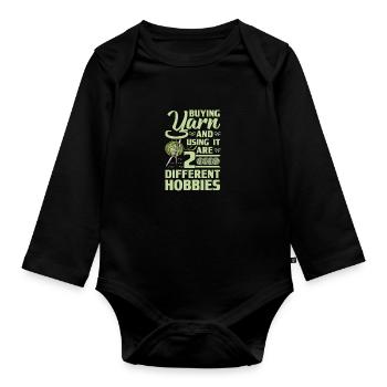 Stricken Humor Garn kaufen und verwenden 2 - Baby Bio-Langarm-Body - Schwarz - Vorne