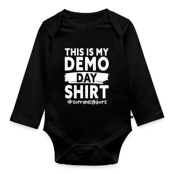 C’est mon Motive Day Demo Day #SorryNeighbours - Body Bébé bio manches longues - noir - Devant