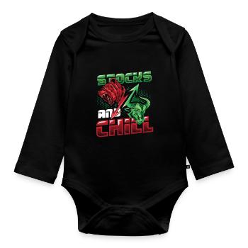 Stocks And Chill, Kaufen - Baby Bio-Langarm-Body - Schwarz - Vorne