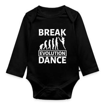 Dancing Dance Music - Baby Bio-Langarm-Body - Schwarz - Vorne