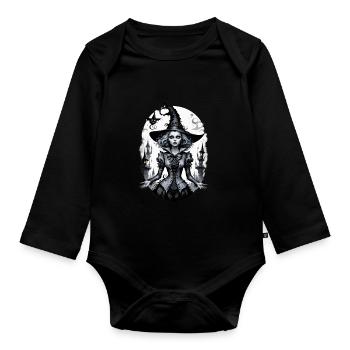 sorcière classique 16 - Body Bébé bio manches longues - noir - Devant