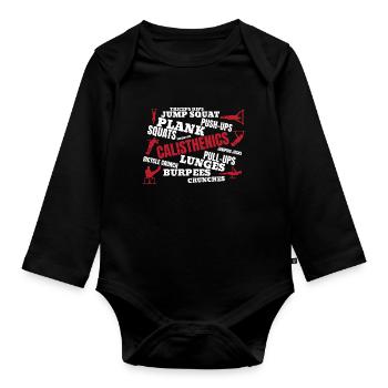 Calisthenics - Organic Longsleeve Baby Bodysuit - black - Front