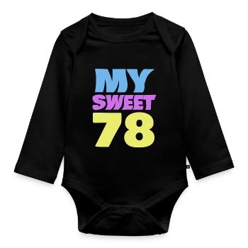 78 - Baby Bio-Langarm-Body - Schwarz - Vorne