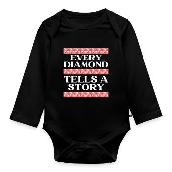 Diamond Painting Tools Diamond Painter - Organic Longsleeve Baby Bodysuit - black - Front
