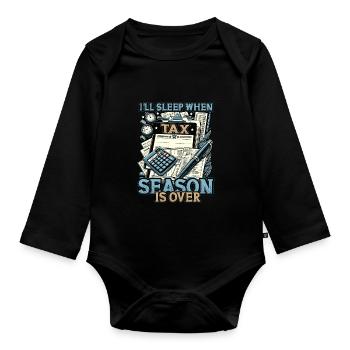 Financial Statements Tax Audit Funny Accountant - Organic Longsleeve Baby Bodysuit - black - Front