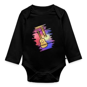 Guitar Denny - Baby Bio-Langarm-Body - Schwarz - Vorne