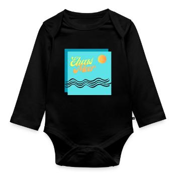 Etwas Meer, Vitamin Sea - Baby Bio-Langarm-Body - Schwarz - Vorne