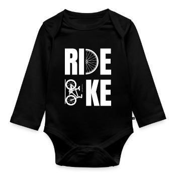 RIDE BIKE - Body Bébé bio manches longues - noir - Devant