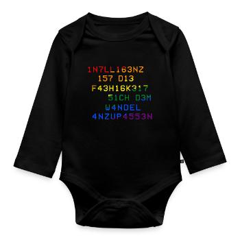 Intelligenz Fähigkeit sich dem Wandel anzupassen - Baby Bio-Langarm-Body - Schwarz - Vorne