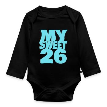Doux 26 - Body Bébé bio manches longues - noir - Devant