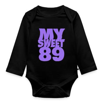 Geburtstag 89 - Baby Bio-Langarm-Body - Schwarz - Vorne