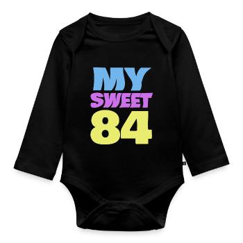 Doux 84 - Body Bébé bio manches longues - noir - Devant