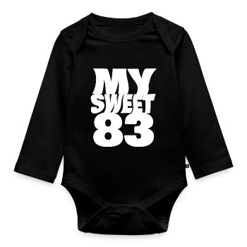 Sweet 83 - Baby Bio-Langarm-Body - Schwarz - Vorne
