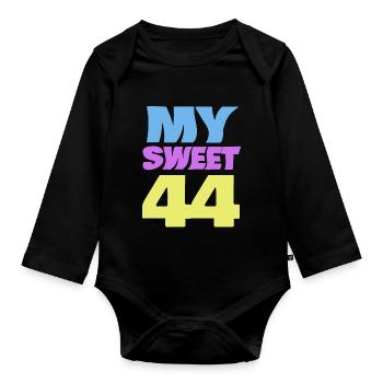 Sweet 44 - Baby Bio-Langarm-Body - Schwarz - Vorne