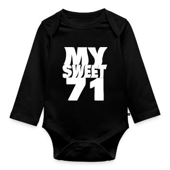 Doux 71 - Body Bébé bio manches longues - noir - Devant