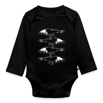 Koi Carp Koi Signification Koi Carpe Koi Tattoo Koi - Body Bébé bio manches longues - noir - Devant