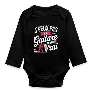 Ich kann keine richtige Gitarre haben - Baby Bio-Langarm-Body - Schwarz - Vorne
