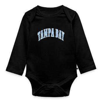 Tampa Bay - Organic Longsleeve Baby Bodysuit - black - Front