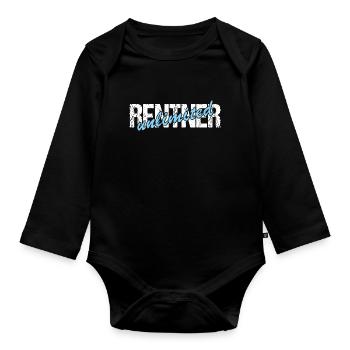 Rentner unlimited 2025 - Baby Bio-Langarm-Body - Schwarz - Vorne