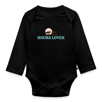 Pferdefreunde - Reiten - Reiter - Baby Bio-Langarm-Body - Schwarz - Vorne