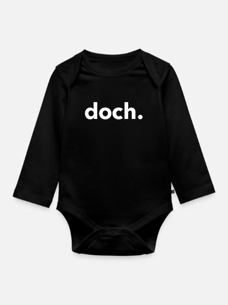 doch. - Baby Bio-Langarm-Body - Schwarz