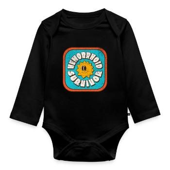 Hemorrhoid Survivor - Organic Longsleeve Baby Bodysuit - black - Front