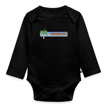 Gift for Guatemala - Organic Longsleeve Baby Bodysuit - black - Front