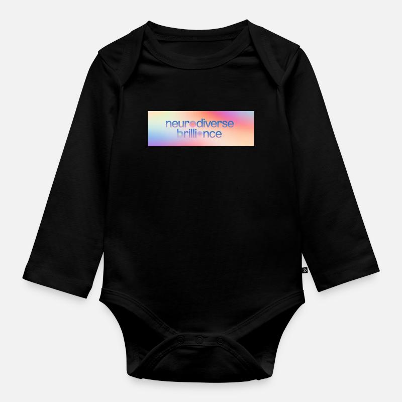 Neurodiversité Brillance - Body Bébé bio manches longues - noir