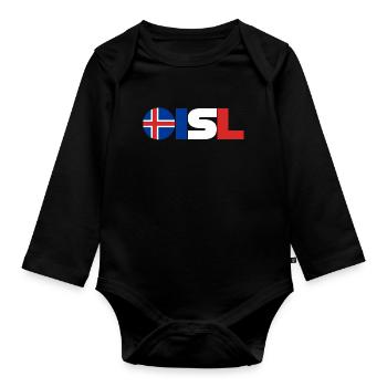 Island - Baby Bio-Langarm-Body - Schwarz - Vorne