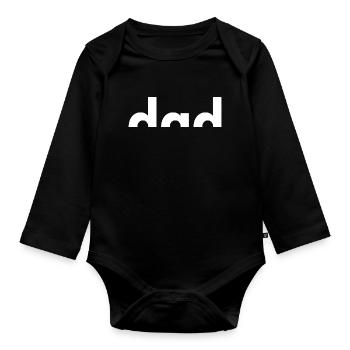 Best Dad Ever - Bester Papa - Vatertag - Baby Bio-Langarm-Body - Schwarz - Vorne
