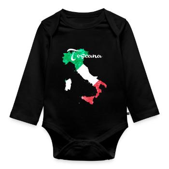 Toscana - Organic Longsleeve Baby Bodysuit - black - Front
