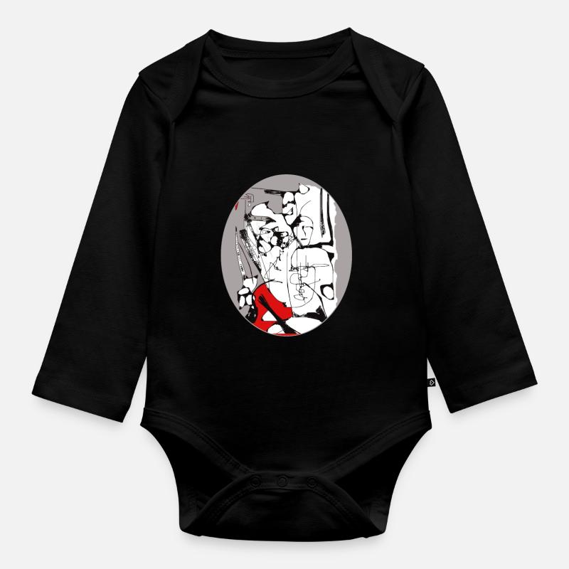Freiheit der Interpretation 3 - Baby Bio-Langarm-Body - Schwarz