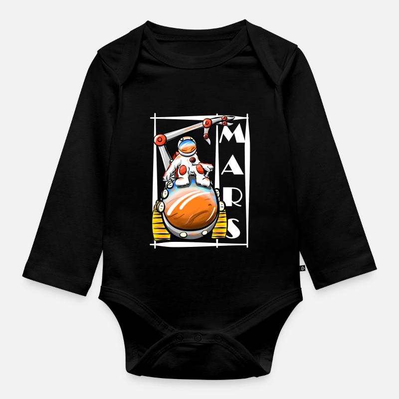 Mars - Baby Bio-Langarm-Body - Schwarz