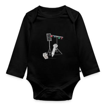 Scène - Body Bébé bio manches longues - noir - Devant