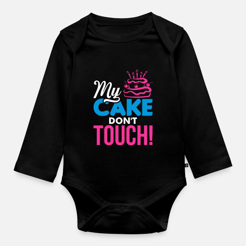gâteau d'anniversaire - Body Bébé bio manches longues - noir