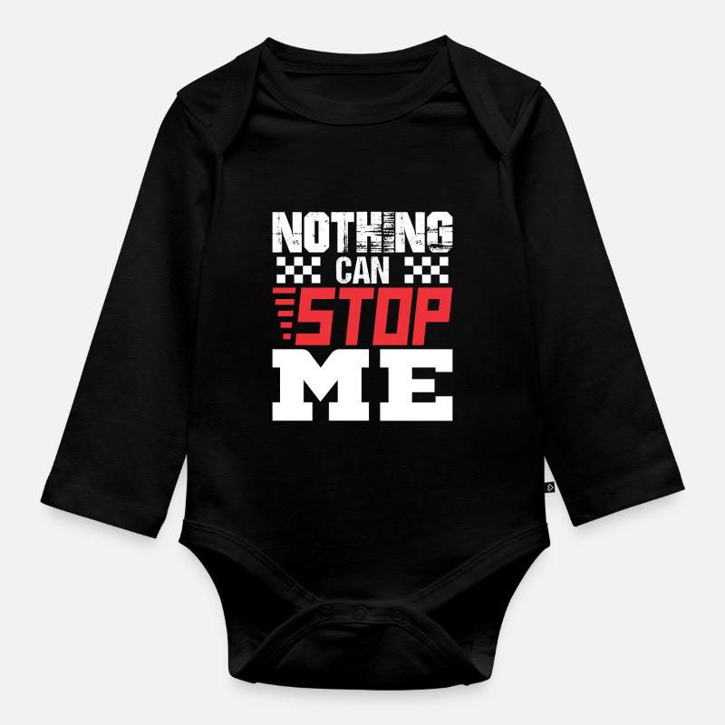 coureur - Body Bébé bio manches longues - noir