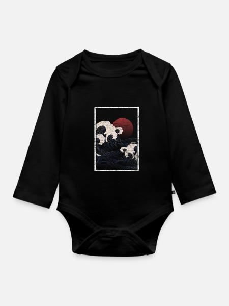 Japan - Baby Bio-Langarm-Body - Schwarz