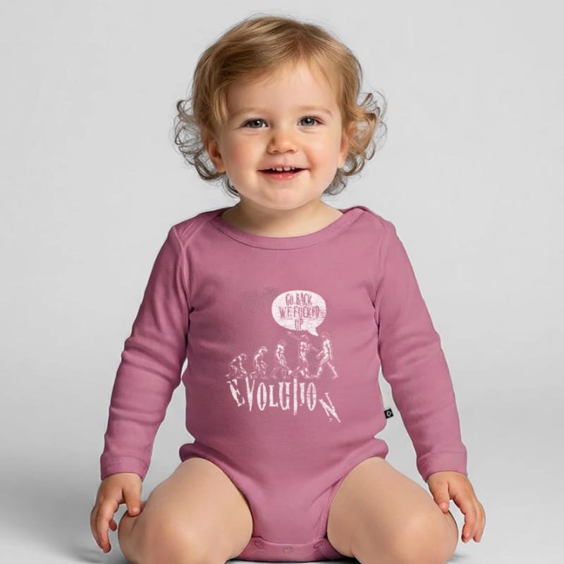 Evolution Darwin Research Science Gift Organic Longsleeve Baby Bodysuit