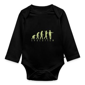 Human Evolution - Baby Bio-Langarm-Body - Schwarz - Vorne