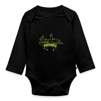Nuremberg - Organic Longsleeve Baby Bodysuit - black - Front