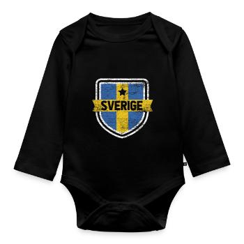 Schweden - Baby Bio-Langarm-Body - Schwarz - Vorne