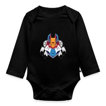 Kunst - Tae 3 Groll - Baby Bio-Langarm-Body - Schwarz - Vorne