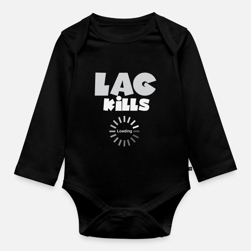 Gaming - Body Bébé bio manches longues - noir