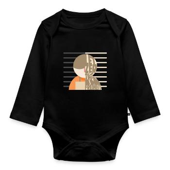 Letzter Tag in Freiheit! - Baby Bio-Langarm-Body - Schwarz - Vorne